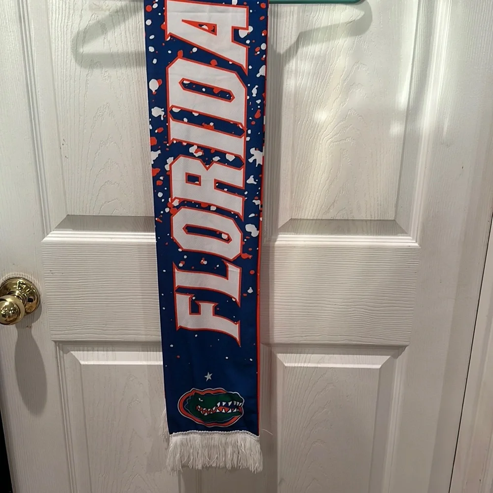 University of Florida Go Gators Florida Soccer Scarf 53L W 6 1/2 UF orange/blue